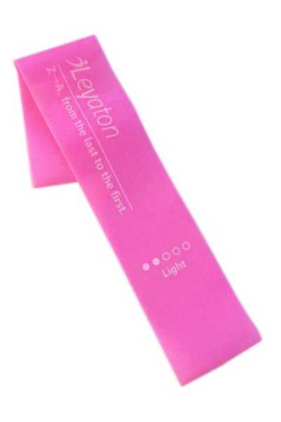 Leyaton Bandă de aerobic din latex Candy Pink, rezistență ușoară, dură