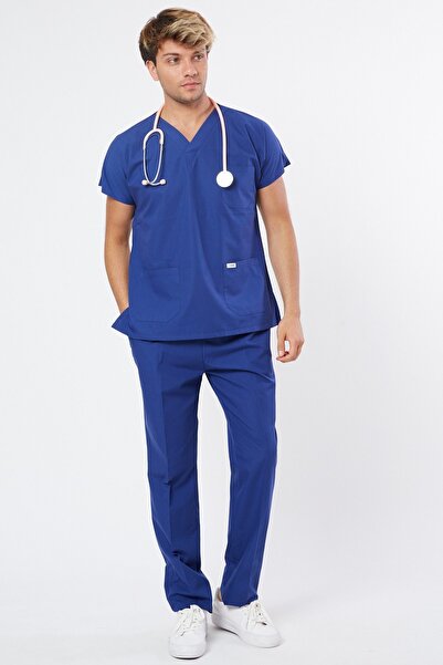 Owlet Medikal مجموعة الزي الجراحي الأزرق من ساكس