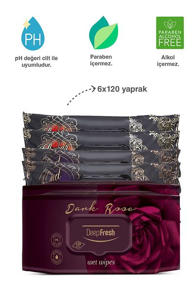 Deep Fresh Oriental Wet Wipes Mixed 6 x 120 Sheets
