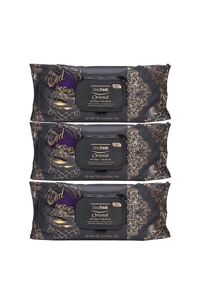 Deep Fresh Oriental Wet Wipes Oud 3 x 120 Sheets