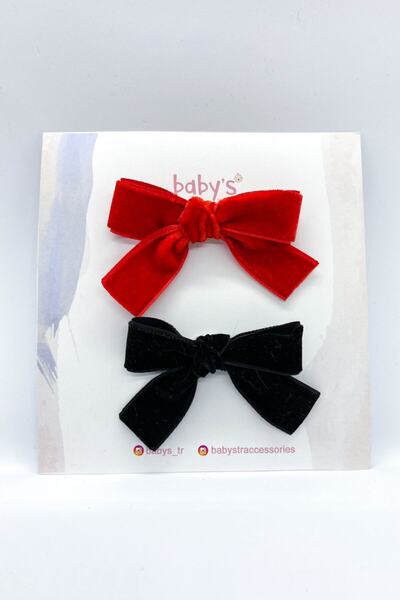 Babys Nur Erten مجموعة مشبك مشبك على شكل فيونكة مخملية – مشبك
