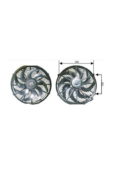 Genel Markalar Fan Motoru 12V Universal Pervaneli S Kanat 14 Inch 504625734