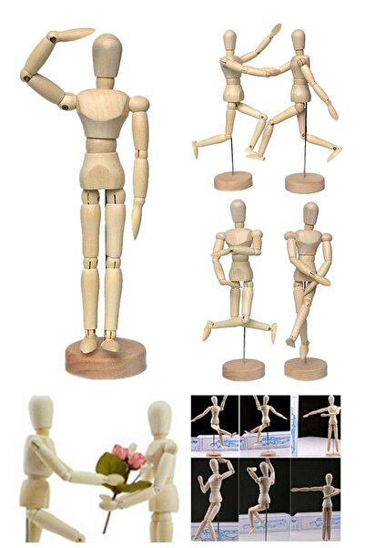 PİRAMİGO Ahşap Model Manken 30 Cm