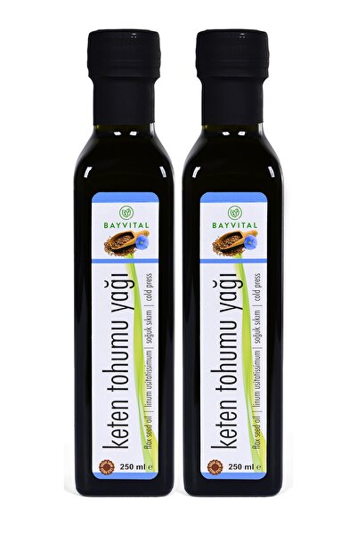 2 Adet X 250 Ml Soğuk Sıkım Keten Tohumu Yağı 500 Ml