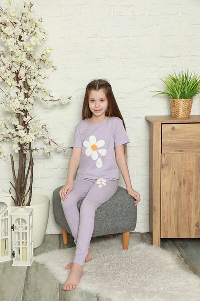 Semm Mix Daisy Lilac Children's Pajama Set