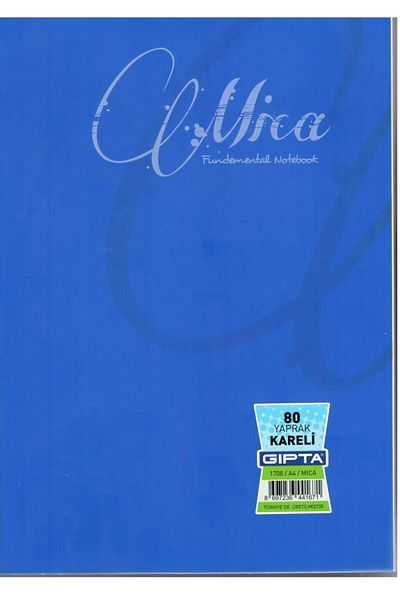 Gıpta 80 Sheets Checked - Mica Ready Covered Notebook