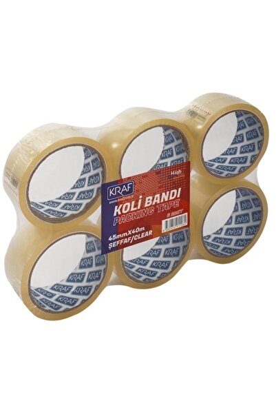 KRAF Duct Tape 45X40 Transparent 6 Pieces