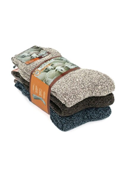 Go With Norveç Tipi Havlulu Yünlü Kışlık Soft Termal Çorap 3 Çift 2038