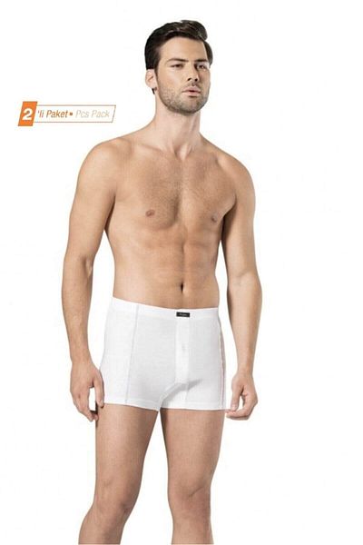 Pierre Cardin Συσκευασία 2 100% βαμβακερά λευκά μπόξερ