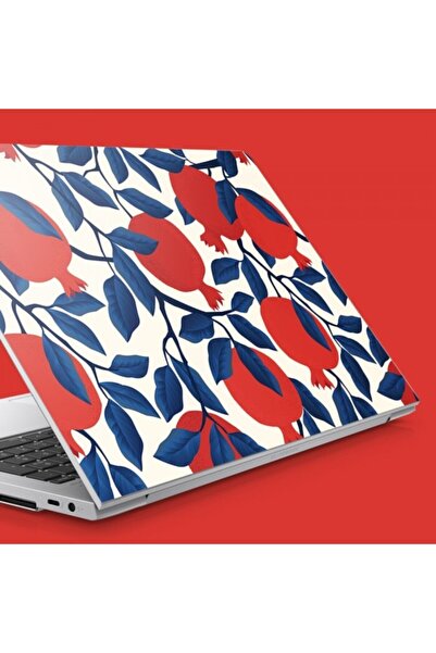 Artikel دفتر ملاحظات أبيض بنمط الرمان والكمبيوتر المحمول وملصق HP - 15.6 بوصة