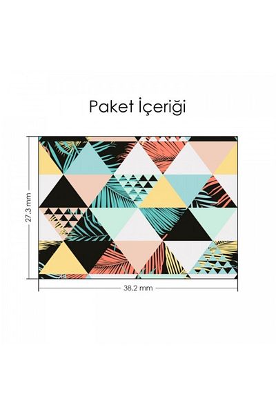Artikel Tropical Leaf Triangle Pattern Notebook Sticker