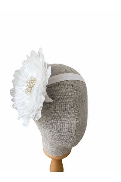 zühre balaban Bandă elastică florală albă