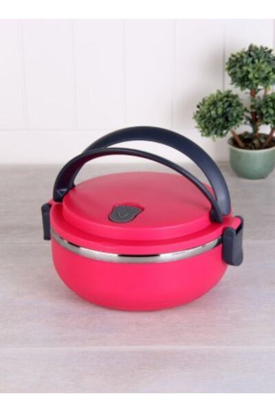 ELBA Tek Katlı Sızdırmaz Yemek Termosu Sefer Tası Saklama Kabı Pembe 0,75 Litre