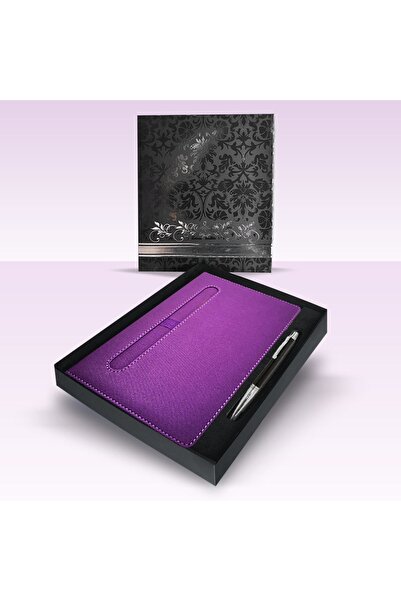 promosyon denizi Mor Kutulu Ajanda ve Kalem Seti