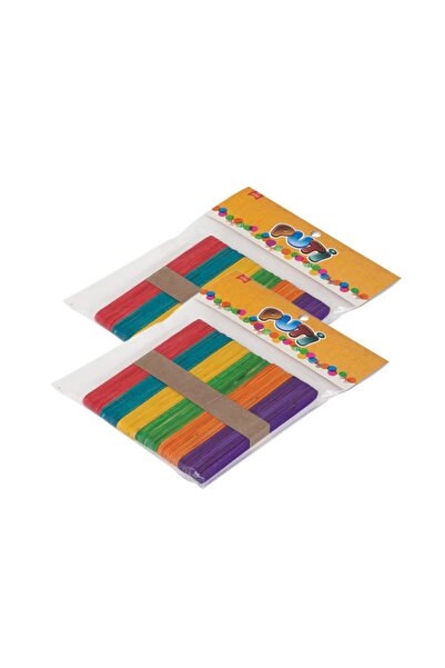 Puti Renkli Dar Dil Çubuğu 50 Li Paket 2 Paket