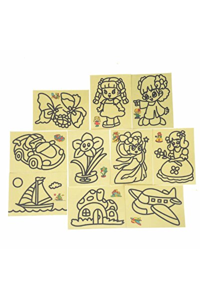 Hobialem 100 Adet, Büyük Boy, Kum Boyama Seti, A4 Boyutunda, Kum Boyama Çalış...