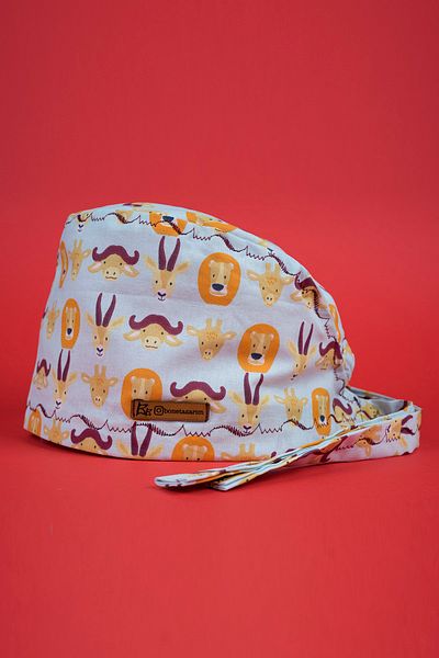 Best Bone Light Water Green Nature Animals Patterned Surgical Bonnet