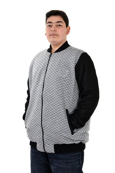 Sporting Men's Gray King Size Quilted Sweatshirt