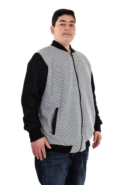 Sporting Men's Gray King Size Quilted Sweatshirt