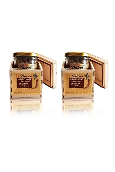 Balen 2 Kutu Tahta Kutu Ginseng Kırmızı Kore Ginsenk Ginsek 600 Mg X 120 Tablet