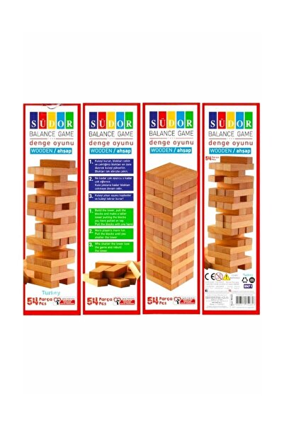 Südor Wooden Jenga Balance Game 54 Pieces
