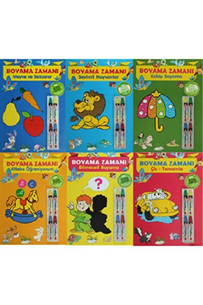 Parıltı Yayıncılık Coloring Time (6 Books) - Glitter Kids Sets