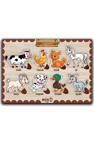 minİQ toys Ahşap Türkçe 6’lı Mega Set Eğitici-Öğretici Yapboz