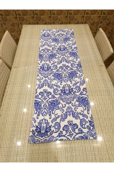 ESB Design Blue Digital Patterned Runner