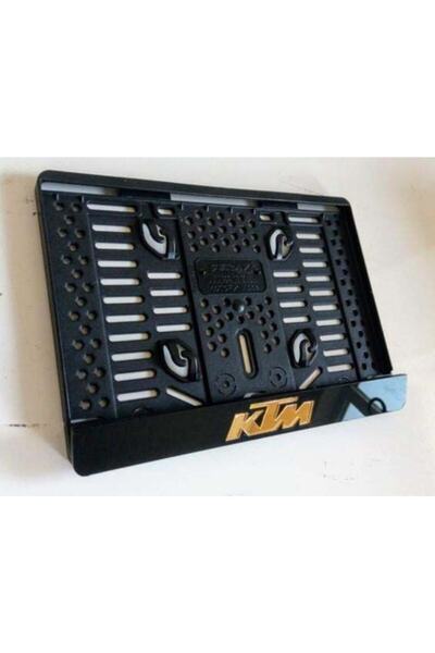 KTM Siyah Piano Black Kabartma Yazılı Motosiklet Pleksi Plakalık