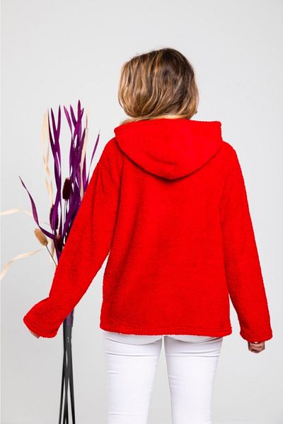 MODA VUSLAT Women's Red Zippered Fleece