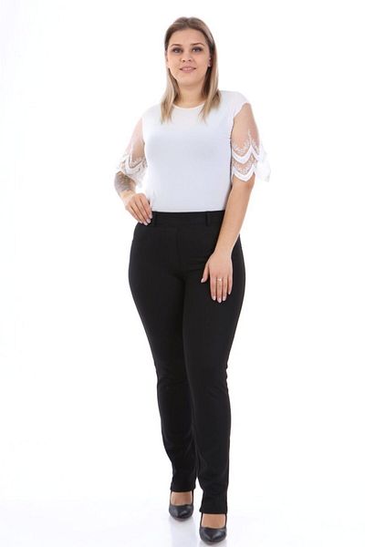 Paşalı Women's Black High Waist Leggings Trousers