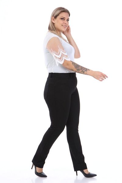 Paşalı Women's Black High Waist Leggings Trousers