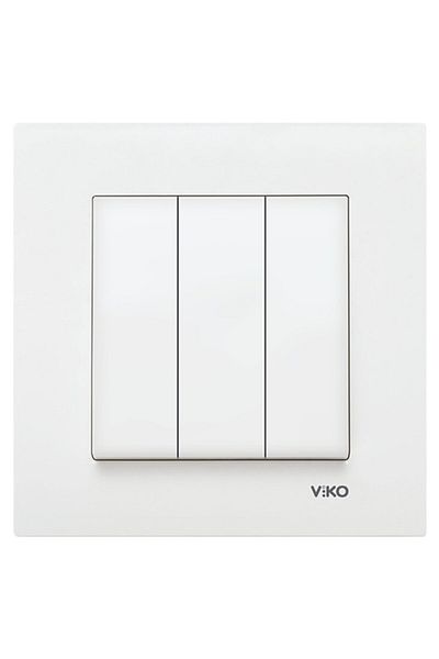 VİKO مفتاح ثلاثي Viko Karre باللون الأبيض (يتضمن الإطار)90967068