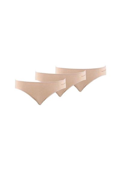 Blackspade Women's 95% Cotton Hidden Elastic 3-Piece Economical Pack Slip