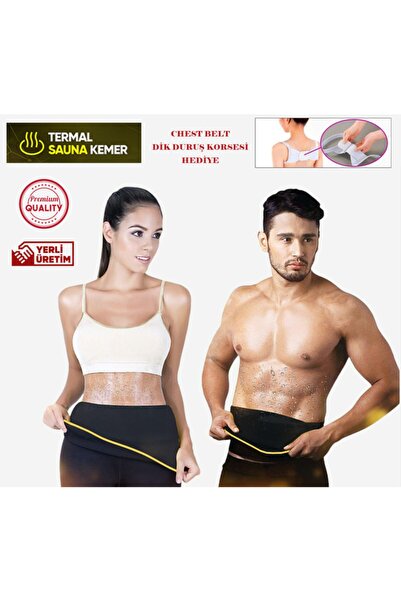 SONREYON Premium Thermal Sauna Corset - Waist and Belly Slimming, Fat Burning Belt, 120x25 Cm