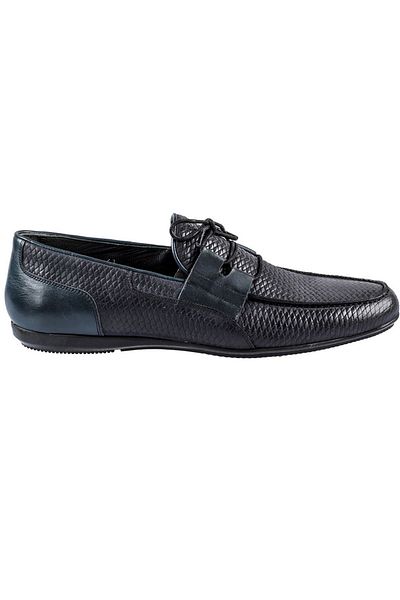 Fosco Navy Blue Genuine Leather Men's Loafer Shoes Fsc9032navy