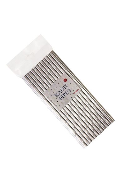 Chuva Paper Straws Silver 25 Pieces