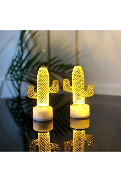 Genel Markalar 2 Adet Mini Kaktüs Gece Lambası