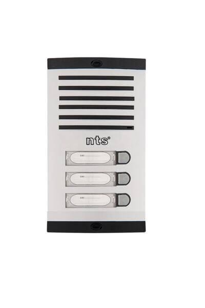 Nts Diafon Sesli Işıklı Fotoselli Tek Sıra 3lü Zil Butonu- 4003