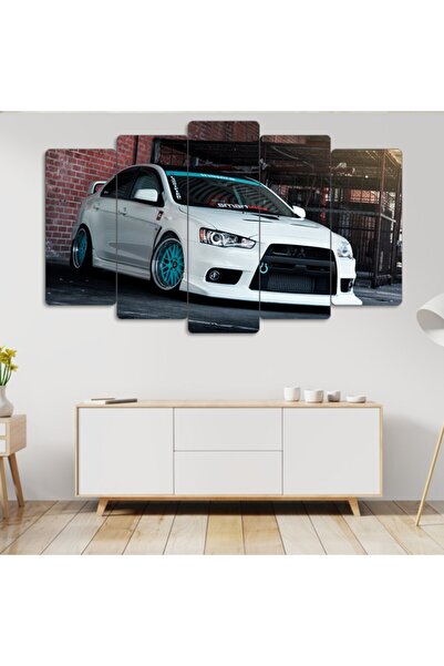 EVLOYA Mitsubishi Lancer Evo X - 5 Parçalı Araba Tablo