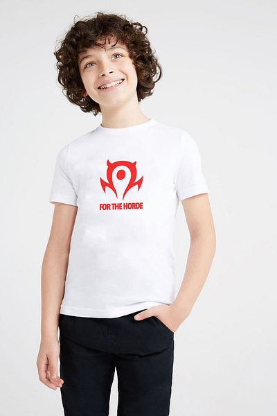 QIVI Tricou alb unisex pentru copii