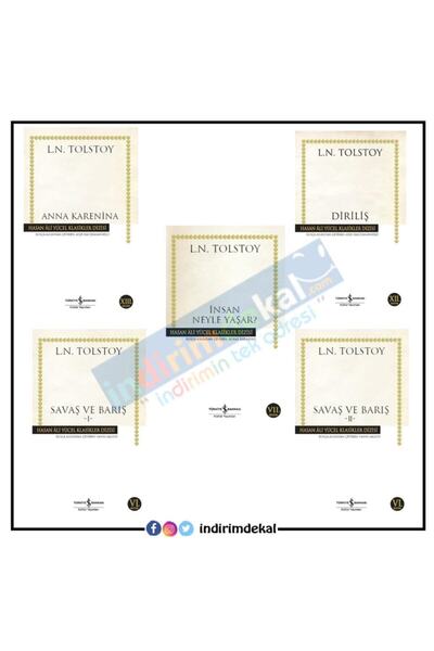 TÜRKİYE İŞ BANKASI KÜLTÜR YAYINLARI Lev Nikolayeviç Tolstoy Set (5 Kitap)
