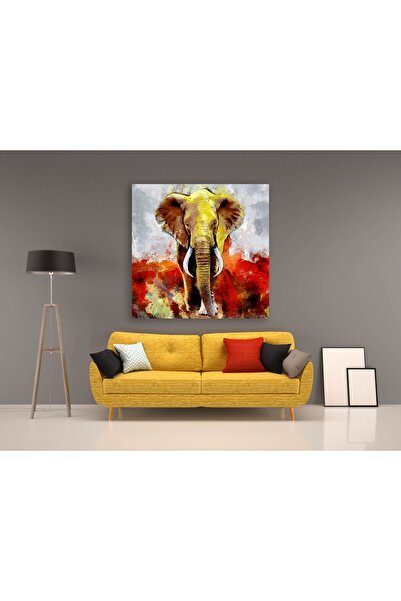 Zeta Aks Elephant Oil Painting One Piece Cotton Canvas Painting