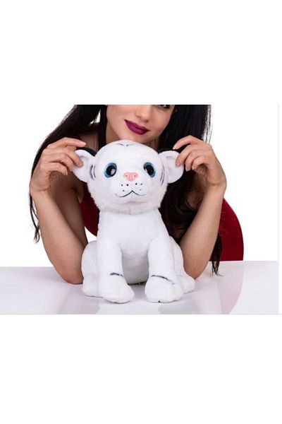 LRS STORE High Quality 35 Cm White Plush Tiger