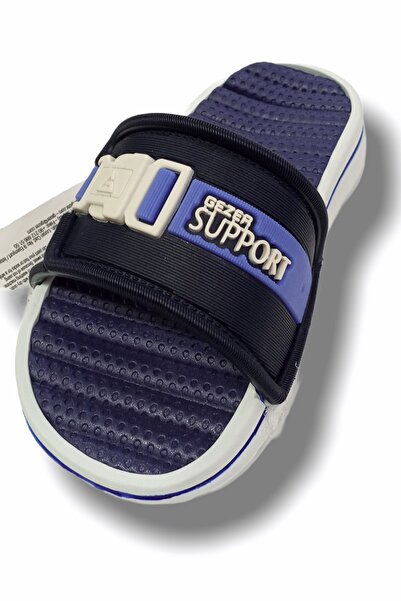 GEZER Erkek Çocuk Lacivert Tokalı Spor Yeni Sezon  Terliği