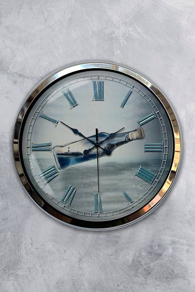 Kasva Concept Gift 40 cm Chrome Metal Lost Wall Clock