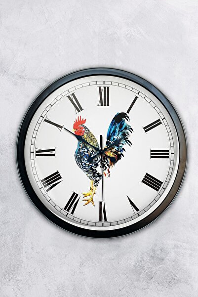 Platin Saat هدية ساعة حائط معدنية سوداء مقاس 40 سم