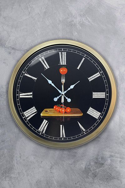 Kasva Concept Gift 40 cm Antique Metal Kitchen Wall Clock