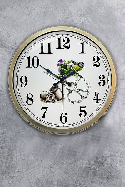 Kasva Concept Gift 40 cm Antique Metal Tailor Wall Clock