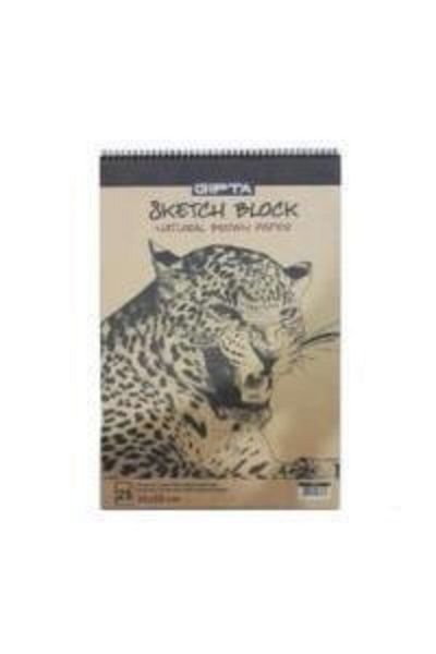 Gıpta Natural Kraft Paper Drawing Notebook 35x50